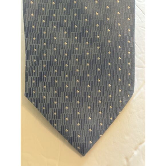 Giorgio Armani Blue Microdot 3.75” Silk Men’s Tie Made In Italy Necktie Designer - Picture 3 of 10